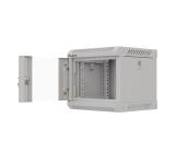 Lanberg rack cabinet 10" wall-mount 4U/300x300 (flat pack) with glass door grey