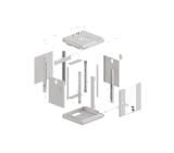 Lanberg rack cabinet 10" wall-mount 4U/300x300 (flat pack) with glass door grey