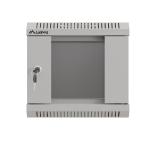 Lanberg rack cabinet 10" wall-mount 4U/300x300 (flat pack) with glass door grey