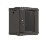 Lanberg rack cabinet 10" wall-mount 6U/300x300 (flat pack) with glass door black
