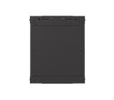 Lanberg rack cabinet 10" wall-mount 6U/300x300 (flat pack) with glass door black