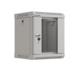 Lanberg rack cabinet 10" wall-mount 6U/300x300 (flat pack) with glass door grey