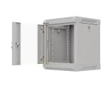 Lanberg rack cabinet 10" wall-mount 6U/300x300 (flat pack) with glass door grey