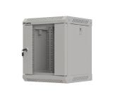 Lanberg rack cabinet 10" wall-mount 6U/300x300 (flat pack) with glass door grey