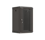 Lanberg rack cabinet 10" wall-mount 9U/300x300 (flat pack) with glass door black