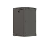 Lanberg rack cabinet 10" wall-mount 9U/300x300 (flat pack) with glass door black