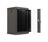 Lanberg rack cabinet 10" wall-mount 9U/300x300 (flat pack) with glass door black