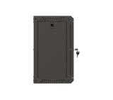 Lanberg rack cabinet 10" wall-mount 9U/300x300 (flat pack) with glass door black