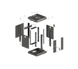 Lanberg rack cabinet 10" wall-mount 9U/300x300 (flat pack) with glass door black