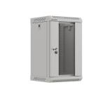 Lanberg rack cabinet 10" wall-mount 9U/300x300 (flat pack) with glass door grey