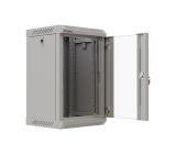 Lanberg rack cabinet 10" wall-mount 9U/300x300 (flat pack) with glass door grey
