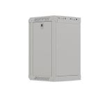 Lanberg rack cabinet 10" wall-mount 9U/300x300 (flat pack) with glass door grey