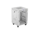 Lanberg rack cabinet 19" free-standing 15U/600x600 (flat pack) with glass door lcd grey v2