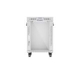 Lanberg rack cabinet 19" free-standing 15U/600x600 (flat pack) with glass door lcd grey v2
