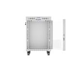 Lanberg rack cabinet 19" free-standing 15U/600x600 (flat pack) with glass door lcd grey v2
