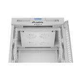 Lanberg rack cabinet 19" free-standing 15U/600x600 (flat pack) with glass door lcd grey v2