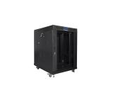 Lanberg rack cabinet 19" free-standing 15U/600x800 (flat pack) with glass door lcd black v2