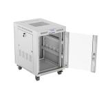 Lanberg rack cabinet 19" free-standing 15U/600x800 (flat pack) with glass door lcd grey v2