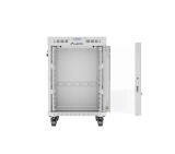Lanberg rack cabinet 19" free-standing 15U/600x800 (flat pack) with glass door lcd grey v2
