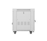 Lanberg rack cabinet 19" free-standing 15U/600x800 (flat pack) with glass door lcd grey v2
