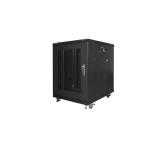 Lanberg rack cabinet 19" free-standing 15U/600x800 (flat pack) with mesh door black