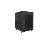 Lanberg rack cabinet 19" free-standing 15U/800x1000 (flat pack) with mesh door lcd black v2