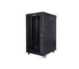 Lanberg rack cabinet 19" free-standing 22U/600x800 (flat pack) with glass door lcd black v2