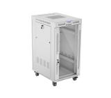 Lanberg rack cabinet 19" free-standing 22U/600x800 (flat pack) with glass door lcd grey v2