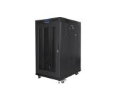 Lanberg rack cabinet 19" free-standing 22U/800x1000 (flat pack) with mesh door lcd black v2