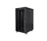 Lanberg rack cabinet 19" free-standing 22U/800x800 (flat pack) with glass door lcd black v2