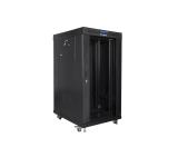 Lanberg rack cabinet 19" free-standing 22U/800x800 (flat pack) with glass door lcd black v2