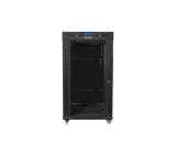 Lanberg rack cabinet 19" free-standing 22U/800x800 (flat pack) with glass door lcd black v2