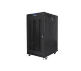Lanberg rack cabinet 19" free-standing 22U/800x800 (flat pack) with glass door lcd black v2