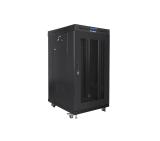 Lanberg rack cabinet 19" free-standing 22U/800x800 (flat pack) with glass door lcd black v2