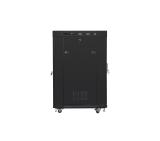 Lanberg rack cabinet 19" free-standing 22U/800x800 (flat pack) with glass door lcd black v2