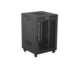 Lanberg rack cabinet 19" free-standing 22U/800x800 (flat pack) with mesh door lcd black v2