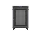 Lanberg rack cabinet 19" free-standing 22U/800x800 (flat pack) with mesh door lcd black v2