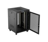 Lanberg rack cabinet 19" free-standing 22U/800x800 (flat pack) with mesh door lcd black v2