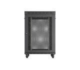 Lanberg rack cabinet 19" free-standing 22U/800x800 (flat pack) with mesh door lcd black v2
