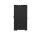 Lanberg rack cabinet 19" free-standing 27U/800x1000 (flat pack) with glass door lcd black v2