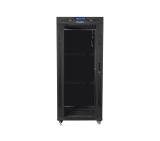 Lanberg rack cabinet 19" free-standing 27U/800x1000 (flat pack) with glass door lcd black v2