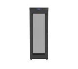 Lanberg rack cabinet 19" free-standing 27U/800x1000 (flat pack) with glass door lcd black v2