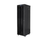 Lanberg rack cabinet 19" free-standing 42U/600x800 (flat pack) with glass door lcd black v2