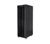Lanberg rack cabinet 19" free-standing 42U/800x1000 (flat pack) with glass door lcd black v2