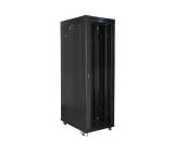 Lanberg rack cabinet 19" free-standing 42U/800x1000 (flat pack) with glass door lcd black v2
