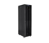 Lanberg rack cabinet 19" free-standing 47U/800x1000 (flat pack) with glass door lcd black v2