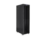 Lanberg rack cabinet 19" free-standing 47U/800x1200 (flat pack) with glass door lcd black v2