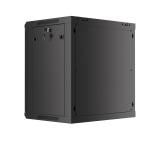 Lanberg rack cabinet 19" wall-mount 12U/600x450 for self-assembly with metal door black (flat pack)