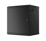 Lanberg rack cabinet 19" wall-mount 12U/600x450 for self-assembly with metal door black (flat pack)