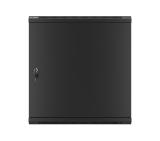 Lanberg rack cabinet 19" wall-mount 12U/600x450 for self-assembly with metal door black (flat pack)